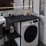 Стеллаж полка Бафрум 405 Ferrum-decor для стиральной машины 90x101x60,5 Черный металл ДСП Каштан Арвадонна 16 мм (FRD-107615)
