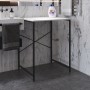 Стеллаж полка Бафрум 401 Ferrum-decor для стиральной машины 90x70,5x60,5 Черный металл ДСП Белый 16 мм (FRD-107355)