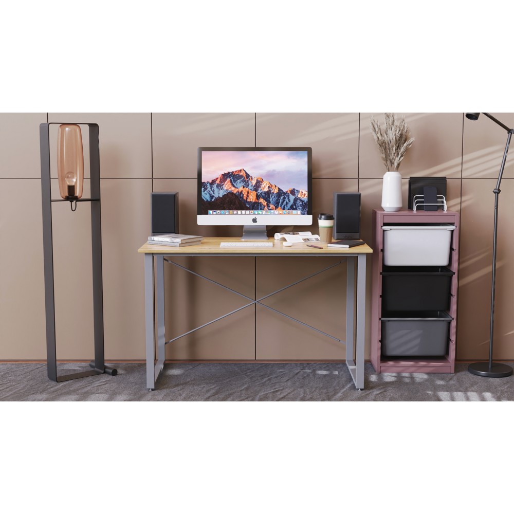 Компьютерный стол Ferrum-decor Дейв 75x120x70 серый ДСП Дуб Артизан 16мм (FRD-107045)