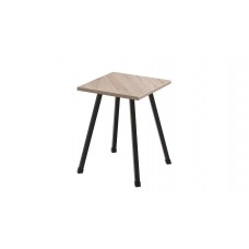 Табурет Ferrum-decor 430x320x320 Чорний метал ДСП Дуб Сан-Марино 16 мм (FRD-106915)