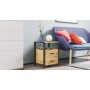 Тумба универсальная Ferrum-decor Вивьен 2/2 50x41x40 черный ДСП Дуб Артизан 16мм (FRD-106865)