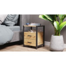 Тумба универсальная Ferrum-decor Вивьен 2/2 50x41x40 черный ДСП Дуб Артизан 16мм (FRD-106865)
