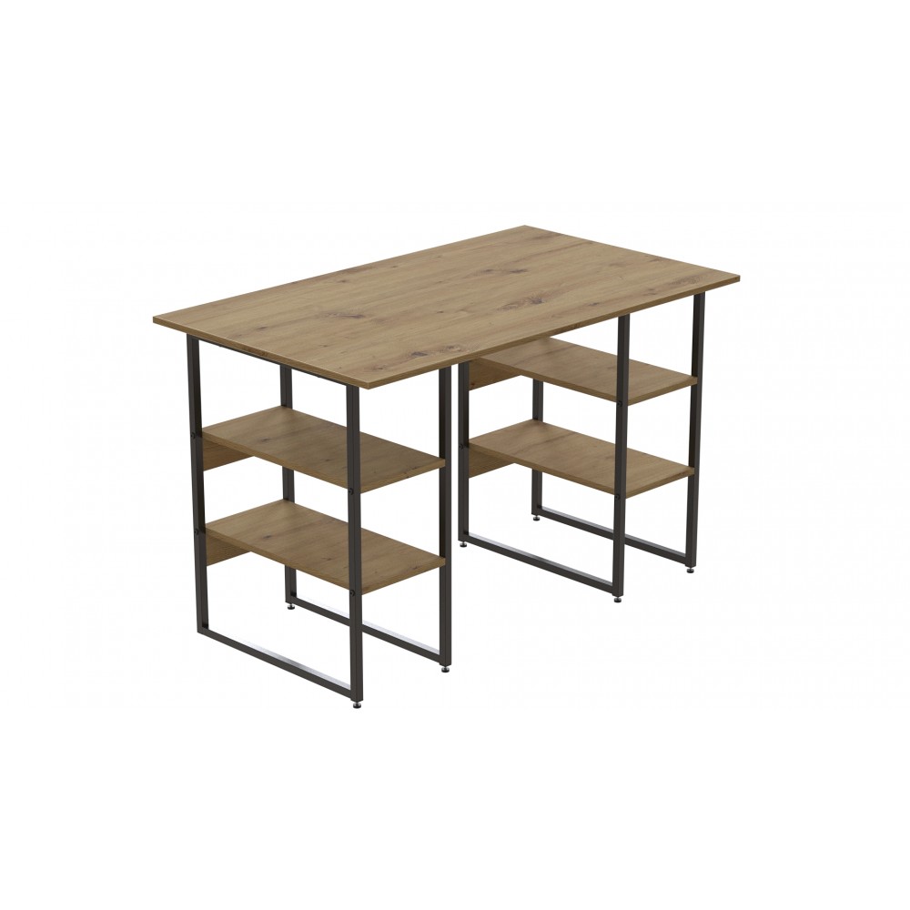 Компьютерный стол Ferrum-decor Карэн 75x120x60 черный ДСП Дуб Артизан 32мм (FRD-107245)