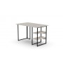 Стол письменный Кевин Ferrum-decor 75x100x70 Черный металл ДСП Кашемир 16 мм (FRD-108135)