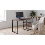 Стол письменный Кевин Ferrum-decor 75x120x60 Черный металл ДСП Дуб Кремона Канолло 16 мм (FRD-108015)