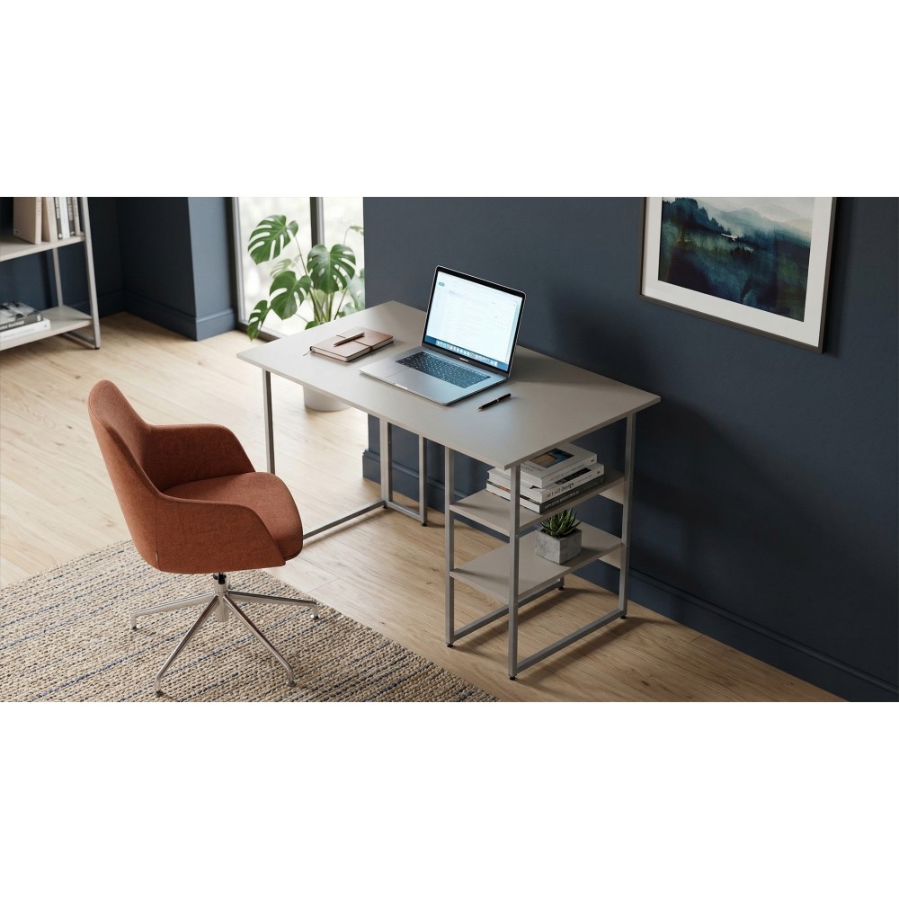 Стол письменный Кевин Ferrum-decor 75x120x60 Серый металл ДСП Кашемир 16 мм (FRD-108125)