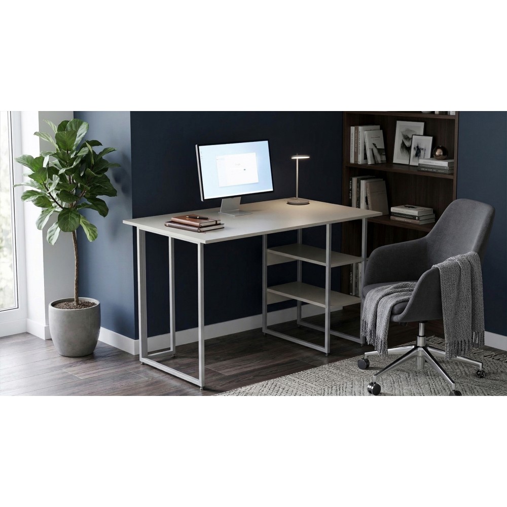Стол письменный Кевин Ferrum-decor 75x120x60 Серый металл ДСП Кашемир 16 мм (FRD-108125)