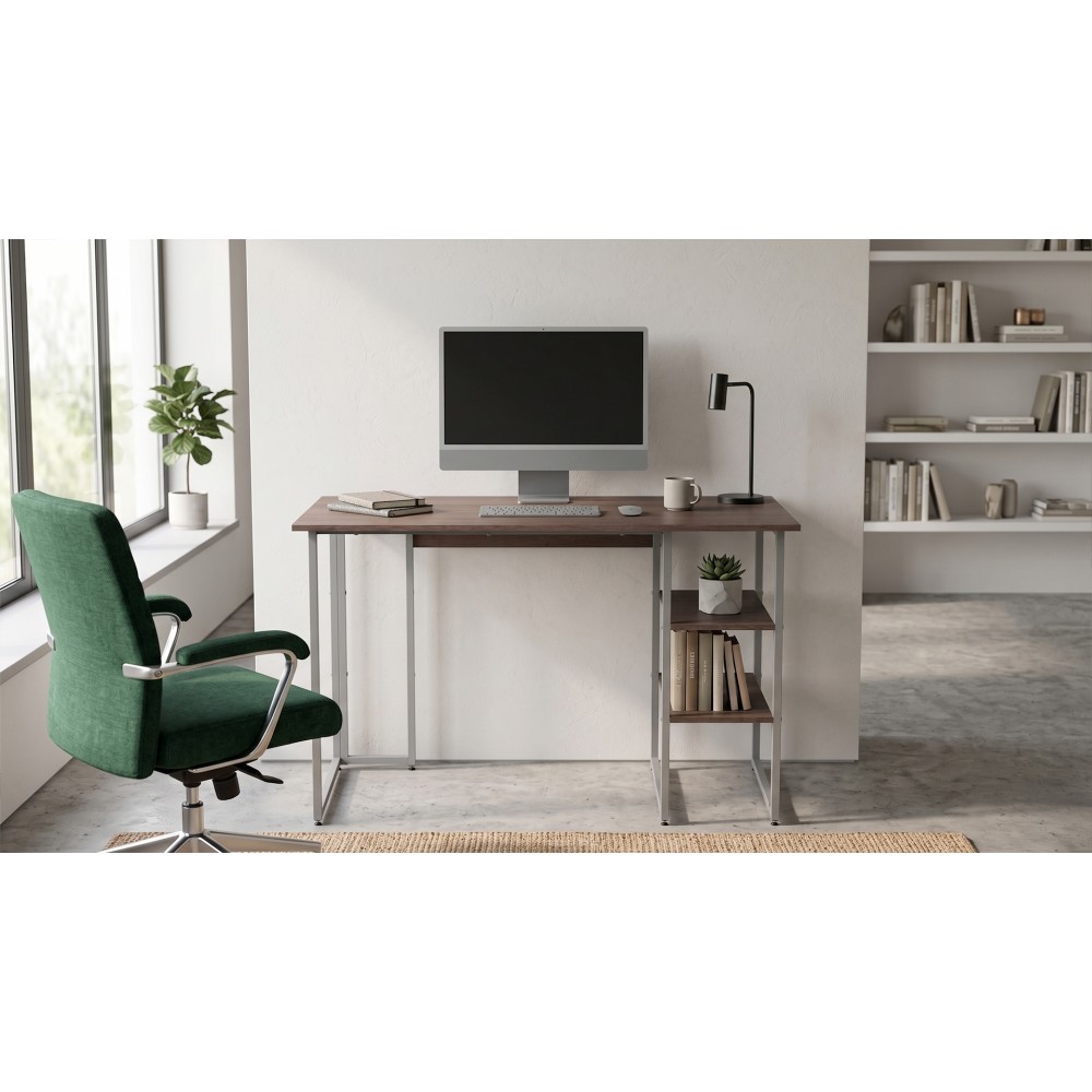 Стол письменный Кевин Ferrum-decor 75x120x70 Серый металл ДСП Дуб Кремона Канолло 16 мм (FRD-108035)