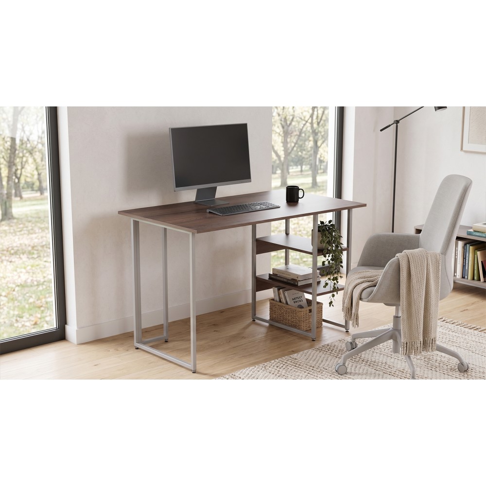 Стол письменный Кевин Ferrum-decor 75x120x70 Серый металл ДСП Дуб Кремона Канолло 16 мм (FRD-108035)