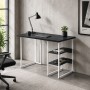 Стол письменный Майк Ferrum-decor 75x100x60 Белый металл ДСП Каштан Арвадонна 32 мм (FRD-108265)