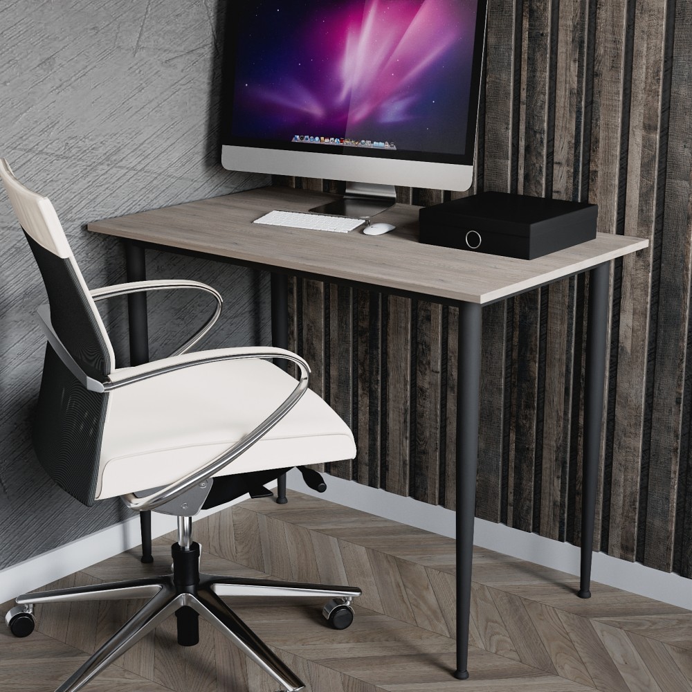 Стол универсальный Prime Ferrum-decor 750x1400x600 Черный металл ДСП Дуб Кремона Канолло 16 мм (FRD-107645)