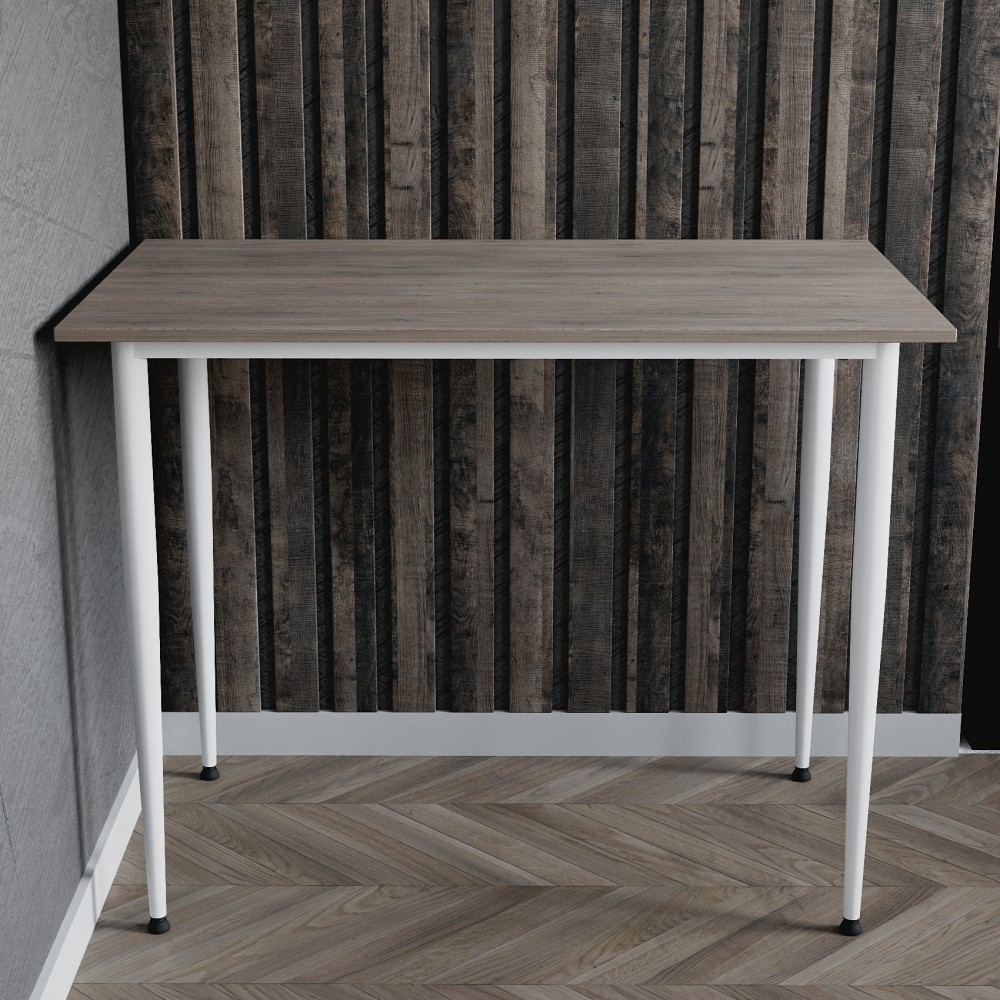 Стол универсальный Prime Ferrum-decor 750x1000x600 Белый металл ДСП Дуб Кремона Канолло 16 мм (FRD-107685)