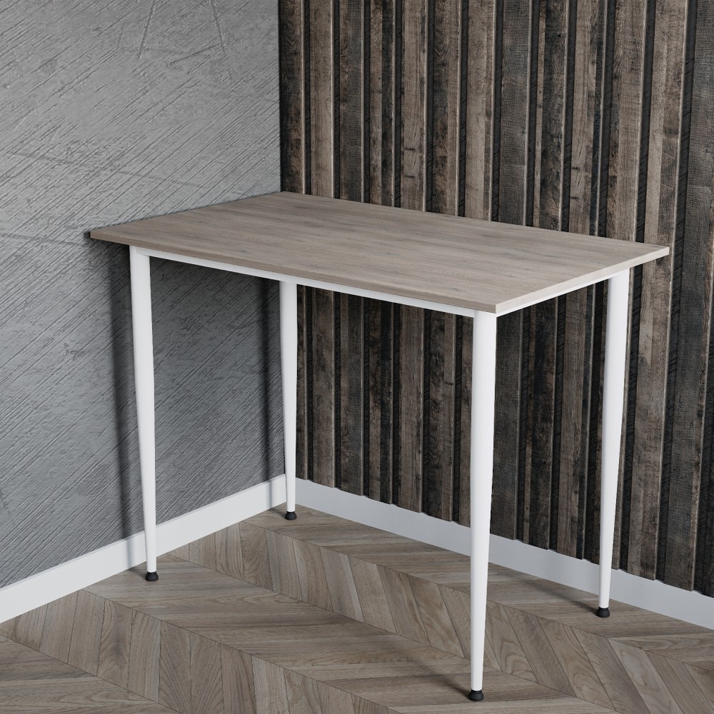 Стол универсальный Prime Ferrum-decor 750x1000x600 Белый металл ДСП Дуб Кремона Канолло 16 мм (FRD-107685)