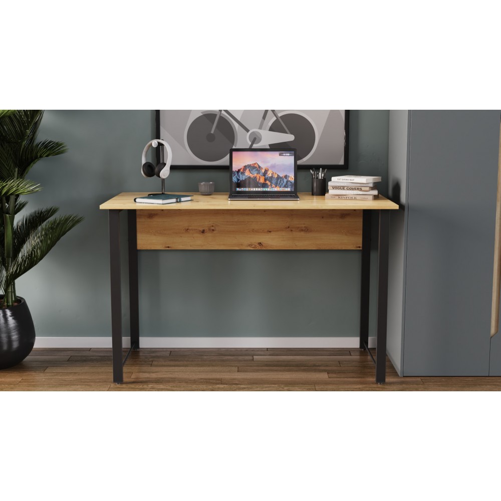 Компьютерный стол Ferrum-decor Курт 75x120x70 черный ДСП Дуб Артизан 16мм (FRD-107155)