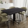 Розкладний стіл-трансформер книжка Моріс 3 Ferrum-decor 75x130x90 Чорний метал ДСП Каштан Арвадонна 16 мм (FRD-107505)