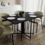 Розкладний стіл-трансформер книжка Моріс 3 Ferrum-decor 75x130x90 Чорний метал ДСП Каштан Арвадонна 16 мм (FRD-107505)