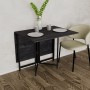 Розкладний стіл-трансформер книжка Моріс 3 Ferrum-decor 75x130x90 Чорний метал ДСП Каштан Арвадонна 16 мм (FRD-107505)