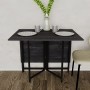 Розкладний стіл-трансформер книжка Моріс 3 Ferrum-decor 75x130x90 Чорний метал ДСП Каштан Арвадонна 16 мм (FRD-107505)