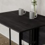 Розкладний стіл-трансформер книжка Моріс 3 Ferrum-decor 75x130x90 Чорний метал ДСП Каштан Арвадонна 16 мм (FRD-107505)