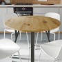 Круглий стіл MARSI 4 870-4 ніжки конусні Ferrum-decor 750x870x870 Чорний метал ДСП Дуб Артизан 16 мм (FRD-107435)