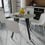 Круглий стіл MARSI 4 870-4 ніжки конусні Ferrum-decor 750x870x870 Чорний метал ДСП Кашемір 16 мм (FRD-107525)