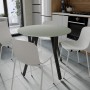 Круглий стіл MARSI 4 870-4 ніжки конусні Ferrum-decor 750x870x870 Чорний метал ДСП Кашемір 16 мм (FRD-107525)