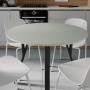 Круглий стіл MARSI 4 870-4 ніжки конусні Ferrum-decor 750x870x870 Чорний метал ДСП Кашемір 16 мм (FRD-107525)