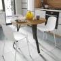 Круглий стіл MARSI 3 870-3 Ferrum-decor 750x870x870 Чорний метал ДСП Дуб Артизан 16 мм (FRD-107425)