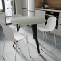 Круглий стіл MARSI 3 870-3 Ferrum-decor 750x870x870 Чорний метал ДСП Кашемір 16 мм (FRD-107515)