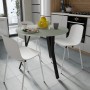 Круглий стіл MARSI 3 870-3 Ferrum-decor 750x870x870 Чорний метал ДСП Кашемір 16 мм (FRD-107515)