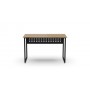 Стол письменный Майк Ferrum-decor 75x100x60 Черный металл ДСП Дуб Евок Прибрежный 16 мм (FRD-108225)