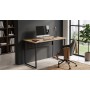 Стол письменный Майк Ferrum-decor 75x100x60 Черный металл ДСП Дуб Евок Прибрежный 16 мм (FRD-108225)