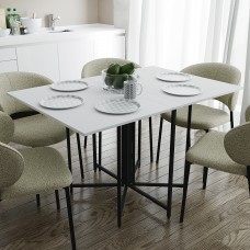 Розкладний стіл-трансформер книжка Моріс 3 Ferrum-decor 75x130x90 Чорний метал ДСП Білий 16 мм (FRD-107415)