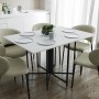 Розкладний стіл-трансформер книжка Моріс 3 Ferrum-decor 75x130x90 Чорний метал ДСП Білий 16 мм (FRD-107415)