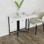 Розкладний стіл-трансформер книжка Моріс 3 Ferrum-decor 75x130x90 Чорний метал ДСП Білий 16 мм (FRD-107415)