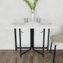 Розкладний стіл-трансформер книжка Моріс 3 Ferrum-decor 75x130x90 Чорний метал ДСП Білий 16 мм (FRD-107415)