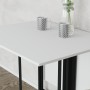 Розкладний стіл-трансформер книжка Моріс 3 Ferrum-decor 75x130x90 Чорний метал ДСП Білий 16 мм (FRD-107415)