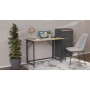 Стол раскладной Морис 900 Ferrum-decor 750x900x500 Черный металл ДСП Дуб Сонома 16 мм (FRD-107315)