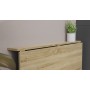 Стол раскладной Морис 900 Ferrum-decor 750x900x500 Черный металл ДСП Дуб Сонома 16 мм (FRD-107315)