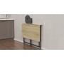 Стол раскладной Морис 900 Ferrum-decor 750x900x500 Черный металл ДСП Дуб Сонома 16 мм (FRD-107315)
