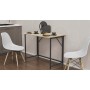 Стол раскладной Морис 900 Ferrum-decor 750x900x500 Черный металл ДСП Дуб Сонома 16 мм (FRD-107315)