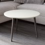Журнальний круглий стіл OPTIMA 1 ніжки конусні Ferrum-decor 450x670x670 Чорний метал ДСП Кашемір 16 мм (FRD-107535)