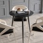 Стол круглый OPTIMA 3 ноги на конус Ferrum-decor 750x670x670 Черный металл ДСП Дуб Каштан Арвадонна 16 мм (FRD-107555)