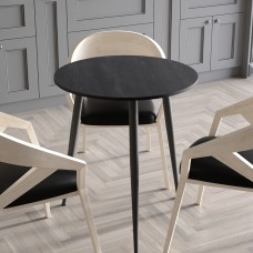 Круглий стіл OPTIMA 3 ніжки конусні Ferrum-decor 750x670x670 Чорний метал ДСП Дуб Каштан Арвадонна 16 мм (FRD-107555)
