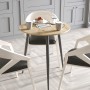 Круглий стіл OPTIMA 3 ніжки конусні Ferrum-decor 750x670x670 Чорний метал ДСП Дуб Артизан 16 мм (FRD-107445)