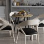 Круглий стіл OPTIMA 4 ніжки конусні Ferrum-decor 750x670x670 Чорний метал ДСП Дуб Артизан 16 мм (FRD-107455)