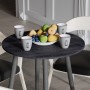 Стол круглый OPTIMA 4 ноги на конус Ferrum-decor 750x670x670 Черный металл ДСП Каштан Арвадонна 16 мм (FRD-107565)