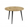 Журнальний круглий стіл OPTIMA 1 ніжки конусні Ferrum-decor 450x670x670 Чорний метал ДСП Дуб Артизан 16 мм (FRD-107465)