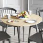 Стол круглый OPTIMA 5 ноги на конус Ferrum-decor 750x900x900 Черный металл ДСП Дуб Артизан 16 мм (FRD-107485)