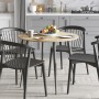 Стол круглый OPTIMA 5 ноги на конус Ferrum-decor 750x900x900 Черный металл ДСП Дуб Артизан 16 мм (FRD-107485)